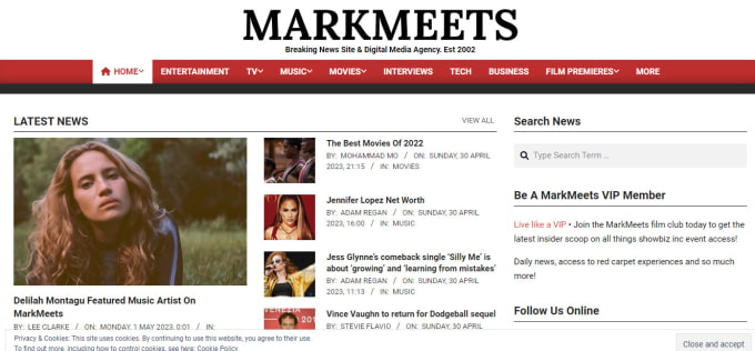 Gig Preview - Do guest post on markmeets, dailyexcelsior, dodbuzz,