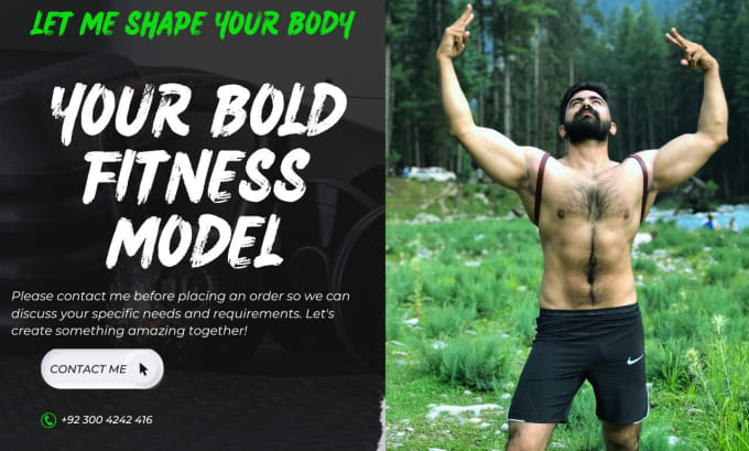 Gig Preview - Be your bold fitness male model and more