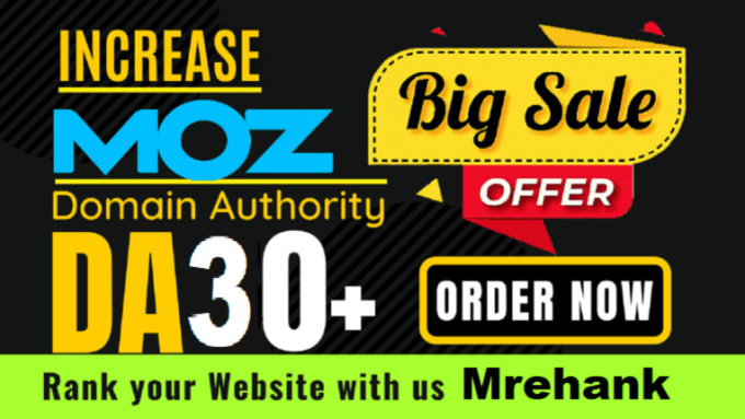 Gig Preview - Increase moz domain authority da30 plus