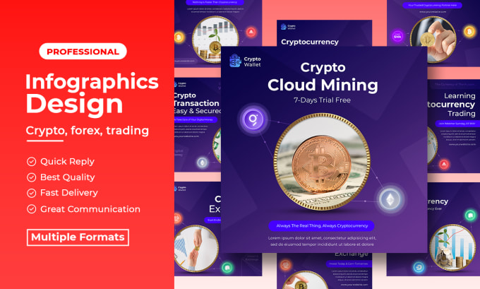 Gig Preview - Design finance, crypto, forex, trading, infographics