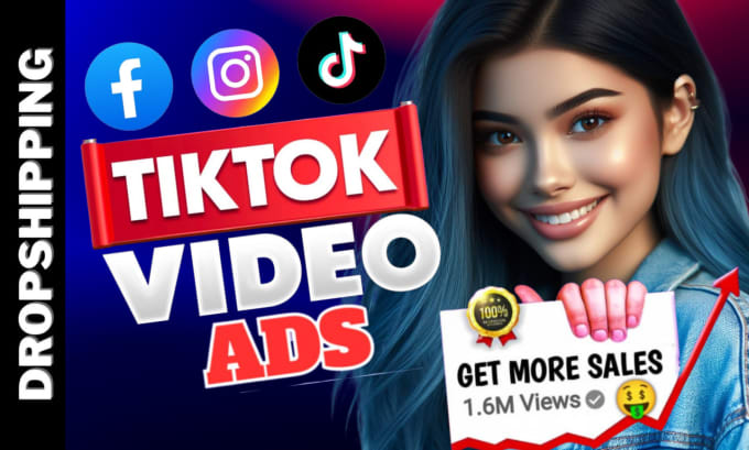 Gig Preview - Create viral tik tok video ads,dropshipping video ads with a perfect hook