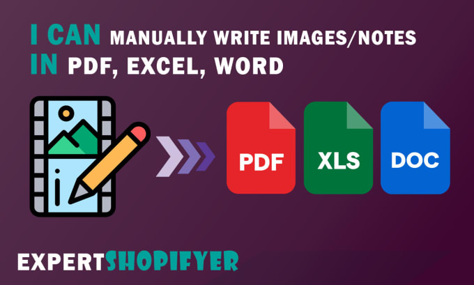 Gig Preview - Manually transcribe text from raw images or notes to pdf, excel or word document