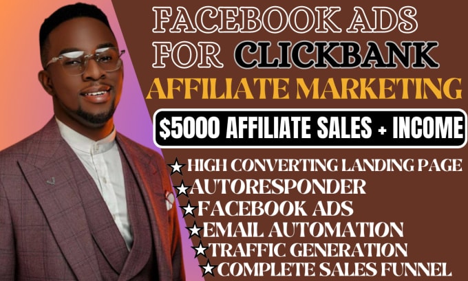 Gig Preview - Setup autopilot facebook ads for clickbank affiliate marketing sales funnel