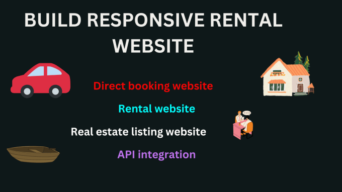 Gig Preview - Build custom booking software direct booking website, rental webiste api