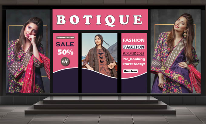 Gig Preview - Create an amazing shop front, store front, sign, and window graphic