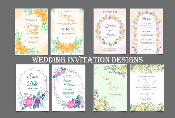 Gig Preview - Design event invitations, wedding, birthday and greeting cards