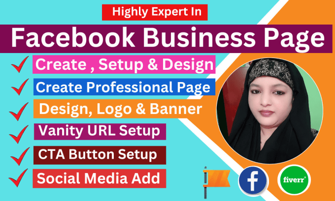 Gig Preview - Create and setup perfectly facebook business page