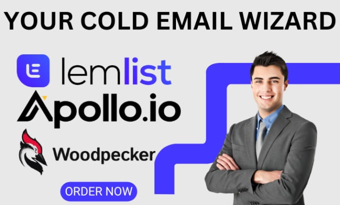 Gig Preview - Be your woodpecker and lemlist cold email expert