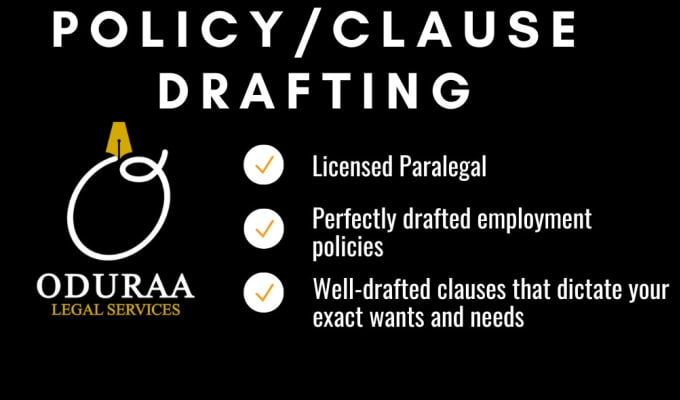 Gig Preview - Draft your policy or clause