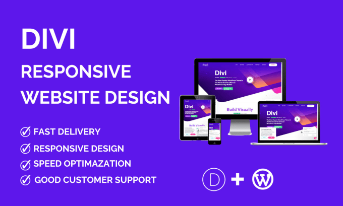 Gig Preview - Design a modern wordpress divi website  using divi theme