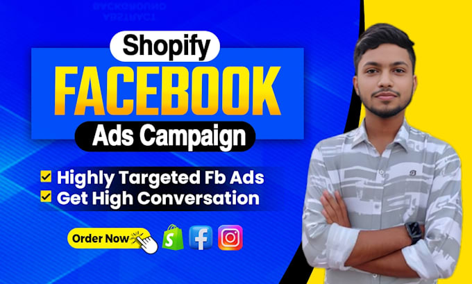 Gig Preview - Be shopify facebook ads campaign expert and ig ads marketing advertising manager