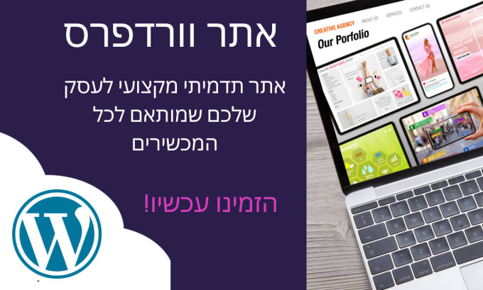 Gig Preview - Develop and design responsive hebrew wordpress website