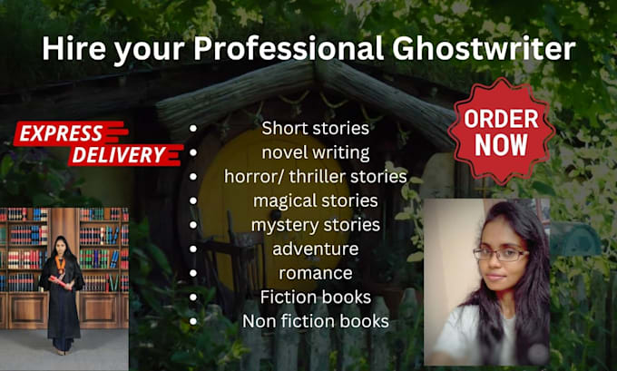 Gig Preview - Be your ghostwriter unique stories and books with astonishing plots