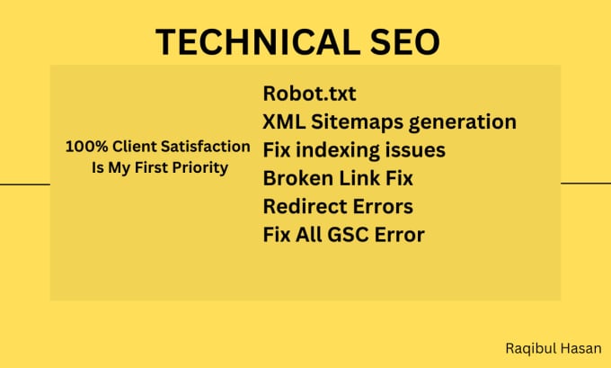 Gig Preview - Fix all technical SEO like indexing issues broken link redirect errors gsc error