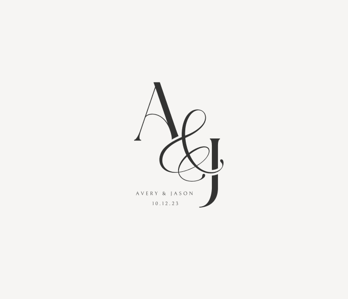 Gig Preview - Design modern monogram logo for couple wedding