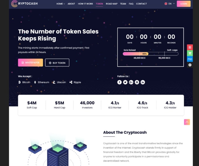 Bestseller - create designs for tokens, airdrops, popular cryptocurrencies ico website