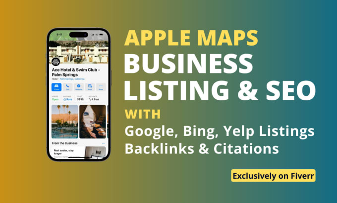 Gig Preview - Do apple maps listing and optimize your business on google maps and bing places