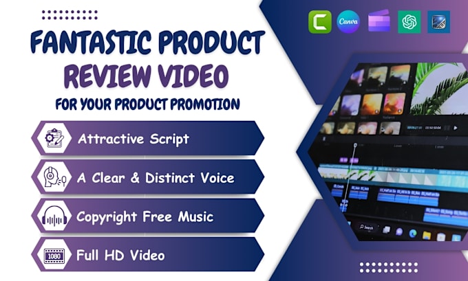 Gig Preview - Make a fantastic product review video for your promotion