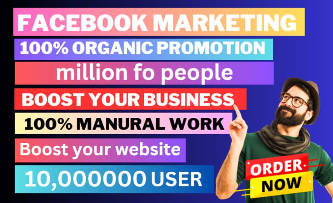 Gig Preview - Do facebook marketing your business 40 million people