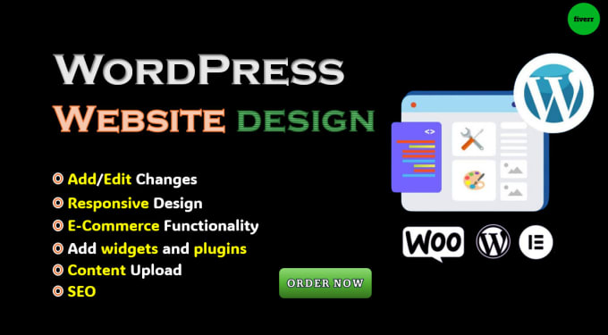 Gig Preview - Build responsive wordpress website design and SEO