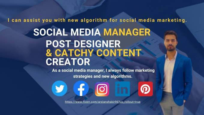 Gig Preview - Be your social media manager post designer and  content creator