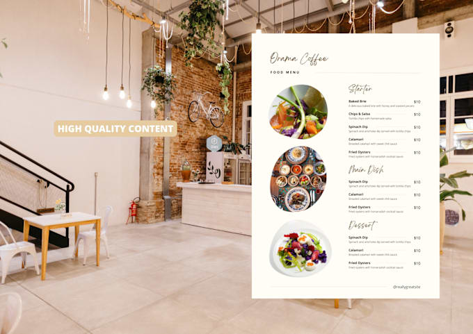 Gig Preview - Design food and restaurant logo, menu