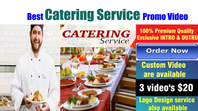 Gig Preview - Create the best catering service ads video for promoting your business