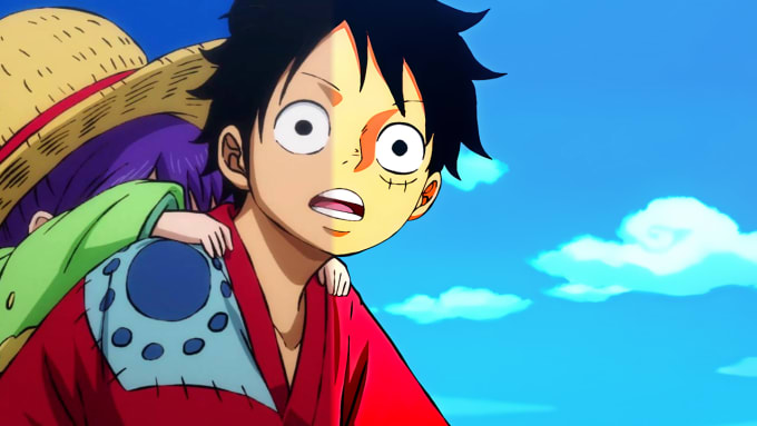 Personagem de desenho animado luffy one piece ia generativa