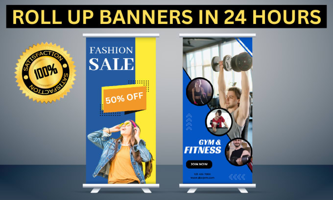 Gig Preview - Create a unique standee banner design in 24 hours