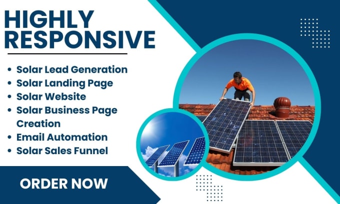 Gig Preview - Solar leads solar homeowner real estate leads solar landing page solar website