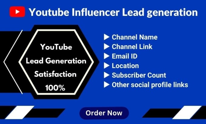 Gig Preview - Do youtube influencer lead generation and email list collection