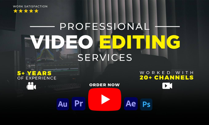 Gig Preview - Do professional youtube video editing and post production