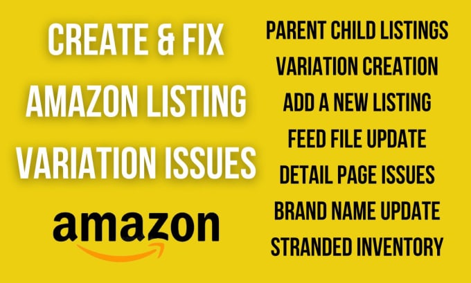 Gig Preview - Create, merge, and fix amazon variation issues and fix product listing issues