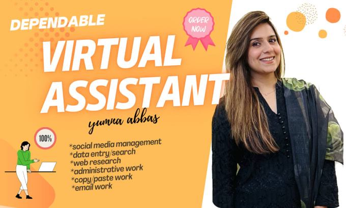 Gig Preview - Be dependable virtual assistant