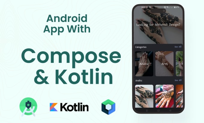 Gig Preview - Be android app developer using jetpack compose, kotlin mvvm app development