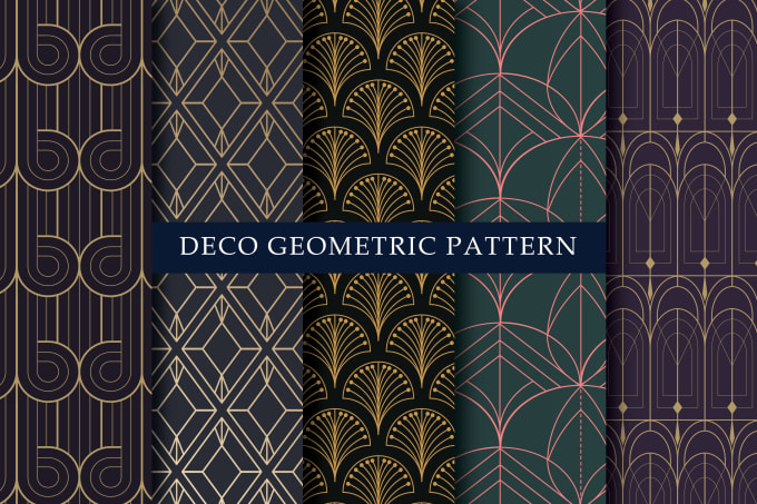 Gig Preview - Design unique geometric art deco  patterns for you