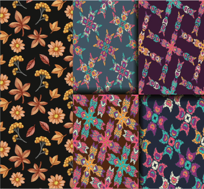 Gig Preview - Create colourful, vector, seamless textile pattern design