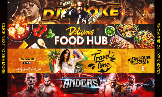 Gig Preview - Create eye catching youtube banner