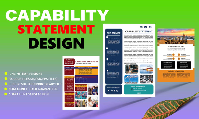 Gig Preview - Do design attractive capability statement for your business