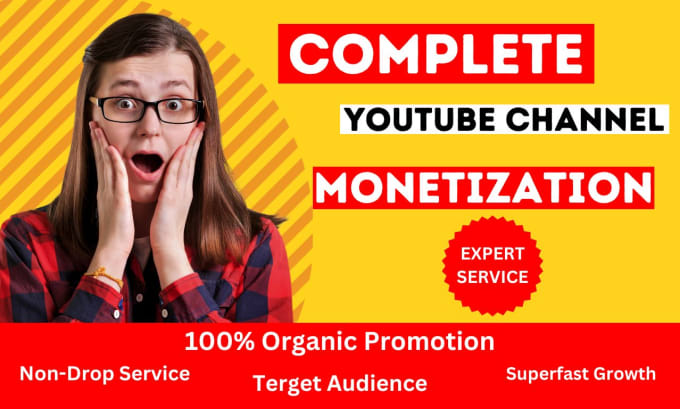 Gig Preview - Provide supper fast youtube channel monetization and promotion organically