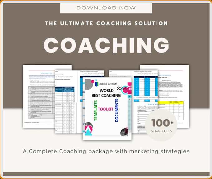 Gig Preview - Give you free basic coaching toolkit, documents, templates, coaching game plan