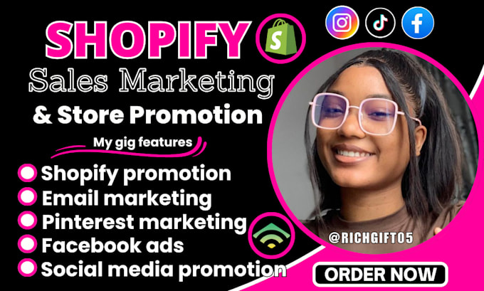 Gig Preview - Boost shopify website sales marketing facebook instagram ads shopify promotion