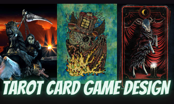 Gig Preview - Design high resolution tarot cards, card game oracle cards with full box