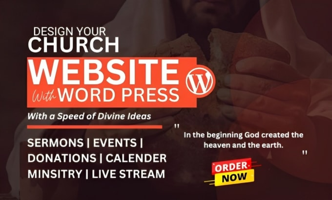 Gig Preview - Church website, nonprofit website, ministry, charity, wix, squarespace, godaddy