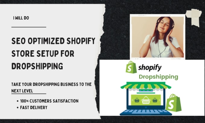 Gig Preview - Do SEO optimized shopify store setup for dropshipping