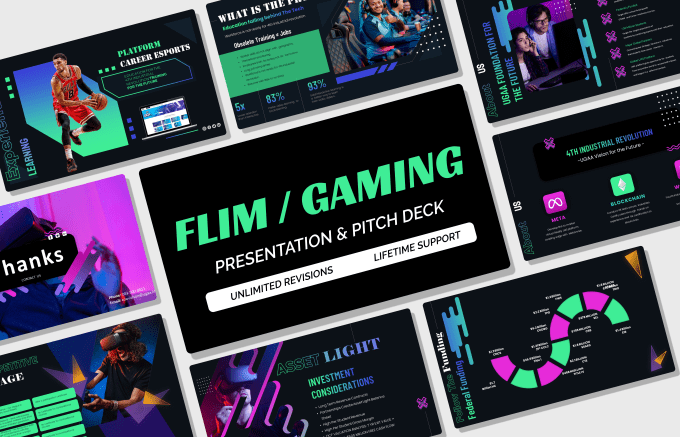 Gig Preview - Design film and gaming pitch deck