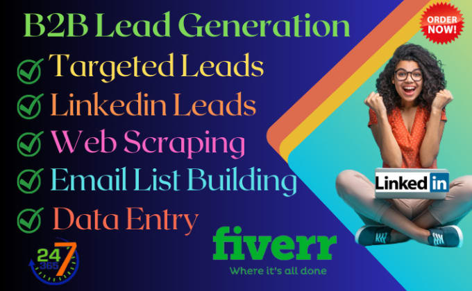 Bestseller - do b2b lead generation, data entry, email list building, for any industry