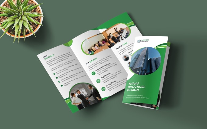 Gig Preview - Design business brochure bifold, trifold, corporate,clean professional