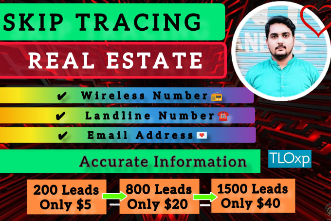 Gig Preview - Do accurate skip tracing for real estate