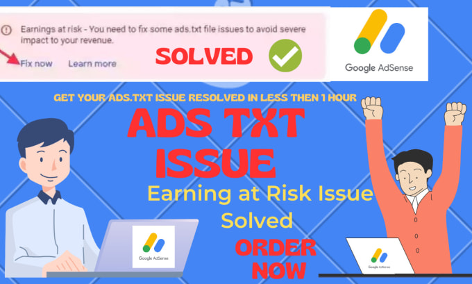 Gig Preview - Fix adsense ads txt problem instantly